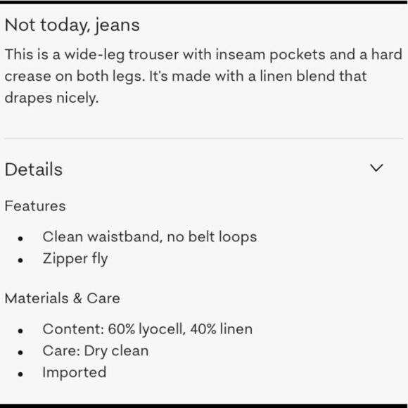 NEW Wilfred Wide Leg High Waist Pants 4 (like Effortless Pant) - Picture 4 of 4